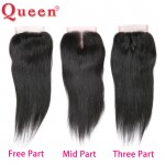 Peruvian Straight Virgin Hair With Closure Rosa Hair Products 3 Hair Bundles with Lace Closure Human Hair With 4X4 Lace Closure