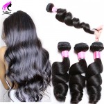 Peruvian Virgin Hair Loose Wave 4 Bundles Peruvian Loose Wave Virgin Hair Human Hair Weave Extension Aliexpress UK Wavy Hair