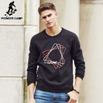 Pioneer Camp 2016 New Arrival male fleece Hoodies Men Geometric Decoration men Pullover Casual   Sweatshirt 622093