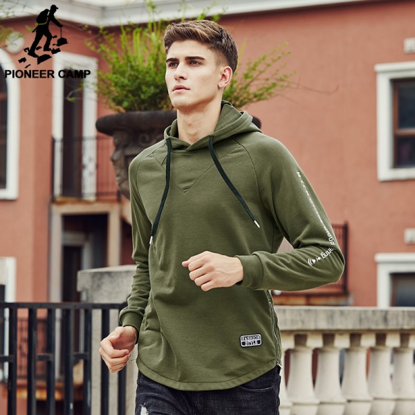 Pioneer Camp 2017 Brand clothing Sweatshirt  Hoodie Hoodies men Army green Hoodie male  Suit Men's Tracksuits  699049