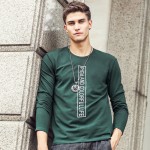 Pioneer Camp 2017 NEW fashion brand casual tshirt male Long Sleeve t shirt men high quality Slim elastic Fit t-shirt  622147