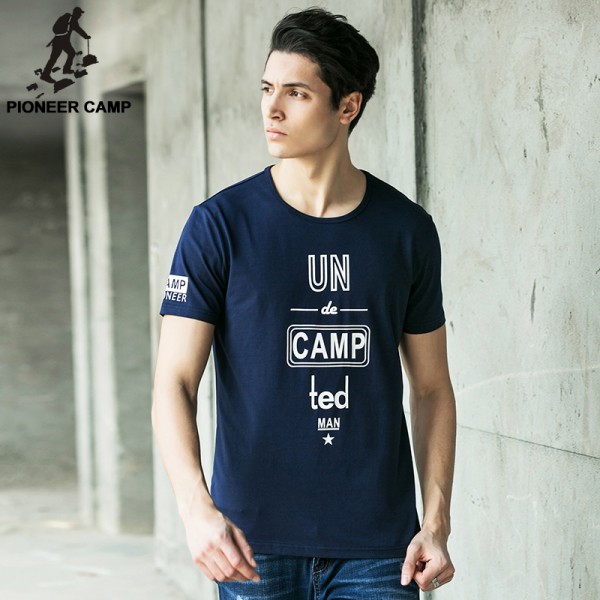 Pioneer Camp 2017 Summer Style Printed Brand Tshirt Cotton Fitness T Shirt Men Camiseta O-Neck  Clothing Plus Size 3Xl 622054