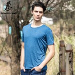 Pioneer Camp 2017 summer men T-shirt elasticity solid short sleeve t shirt mens o-neck fitness clothing soft comfortable 620019