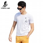 Pioneer Camp 2017 summer new fashion men t shirt cotton slim fit simple brand t-shirt men top quality white casual male Tshirt 