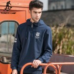 Pioneer Camp Brand 2017 Spring Blue Hooded Sweatshirt Men New Fashion Men Pullover Hooded Cotton Casual Hooded Jacket Men 620200