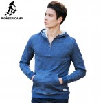 Pioneer Camp Fashion 100% cotton High Quality Hoodies Men brand clothing Casual Male Hoody Zipper Long sleeved Sweatshirt 622031