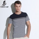 Pioneer Camp Free shipping! 2017 new fashion mens t shirt  striped cotton tshirt men clothes cotton   casual summer style o-neck