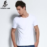 Pioneer Camp Free shipping 2017 new fashion mens t shirt shorts elastic casual fitness men clothing solid cotton t-shirt male