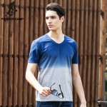 Pioneer Camp High Quality Brand Tshirt Homme V-Neck T Shirt Men Soft&Breathable  Clothing Contrast Color Slim Camiseta 655012