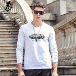 Pioneer Camp T-Shirt Men Brand Fashion Men's printed Design Tops & Tees T Shirt Men Long Sleeve casual elastic T shirt  699052