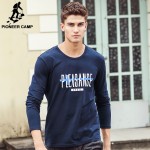 Pioneer Camp brand clothing T shirt men top quality 2017 Spring Autumn Men Long Sleeve Tshirt male Long-Sleeved T-Shirt 