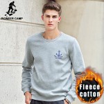 Pioneer Camp new 2016 autumn winter fashion mens hoodies casual 100% cotton thicken fleece crewneck hoodie sweatshirt 405102