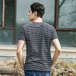 Pioneer Camp summer black and white striped short-sleeved T-shirt male youth cotton sea-striped shirt fashion menswear 677019