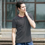 Pioneer Camp summer black and white striped short-sleeved T-shirt male youth cotton sea-striped shirt fashion menswear 677019