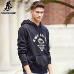 Pioneer Camp thicken fleece hooded hoodies men brand clothing high quality new arrival 100% cotton male black Sweatshirt 677091