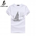 Pioneer Camp.2017 Summer New Fashion Mens T-Shirt Shorts100% Cotton Print Loose Fitness T Shirts Brand Mens Clothing 677100