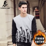 Pioneer CampFree shipping!2017 new fashion mens hoodies thicken fleece pullover casual  men coat sweatshirt hoodie