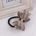 Plaid Hair Rope fashion Children Elastic HairBands Rubber Girls Headwear Women Hair Accessories  Bowknot Scrunchy