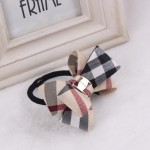 Plaid Hair Rope fashion Children Elastic HairBands Rubber Girls Headwear Women Hair Accessories  Bowknot Scrunchy