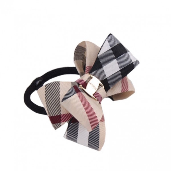 Plaid Hair Rope fashion Children Elastic HairBands Rubber Girls Headwear Women Hair Accessories  Bowknot Scrunchy