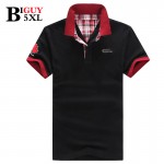 Plus Size 3xl 4xl 5xl Men Polo Shirt Short Sleeve Fashion Cheap Mens Polos 2017 Casual White Black Male Polo Shirts 5 Colors 360