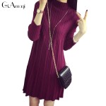 Plus Size Loose vestidos 2016 sale women dress cosy Slim o-neck long sleeve knitted Spring Summer dress Vestido de festa