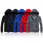 Plus Size S-XXL Men's Casual Hoodies Sweatshirt Fashion Solid Sweatshirt Men Hoddies Zipper Coat Men Hoody Jacket