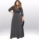 Plus Size Women Autumn Winter Dress Big Size Casual Sexy Party Dress Vestidos V-Neck Loose Long Dresses Lady Large size Clothing