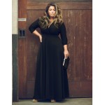 Plus Size Women Clothing 3XL New Autumn V-neck Party Long Dress Big Size Casual Slim Bodycon Maxi Dress Robe vestido longo MK378