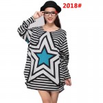 Plus size fashion pattern women's pullovers American & European women long tops Autumn clothing sweatshirts free shipping