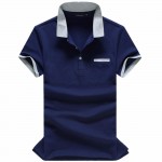 Polo shirt solid summer short sleeve turndown collar men polos