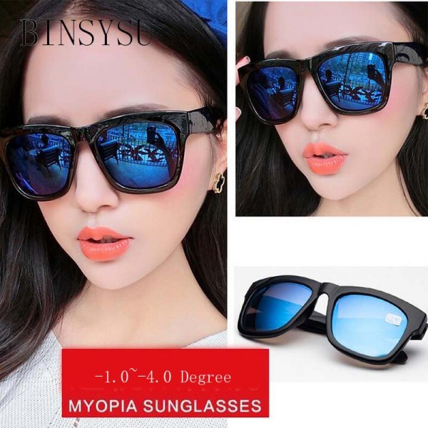 Prescription -1.0 -1.5 -2.0 Fashion Finished Myopia Sunglasses Men Women Short sighted Optics Eyewear