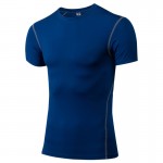 Pro Solid Colors T-shirts Men Compression Shirt Short Sleeve Bodybuilding Stretch Quick Dry Keep Fit Style Clothing Tops Male