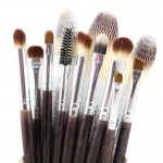 Professional Makeup Brush Set 12pcs High Quality Makeup Tools Kit Violet