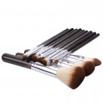 Professional Makeup Brush Set 12pcs High Quality Makeup Tools Kit Violet