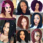 Promotion Afro Twist Crochet Hair Synthetic Crochet Braiding Hair Extensions 75g/pack 12" Havana Mambo Twist Crochet Braids