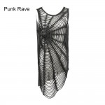 Punk Rave Womens Rock Top Shirt Vest with Spider Visual Kei Casual harajuku emo Summer Style