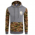 QA Camo Hoodies Autumn 2016 Men Sportwear Pullovers Comfortable Casual Hip hop Sweatshirt Plus Size