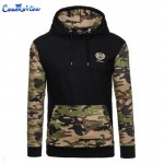 QA Camo Hoodies Autumn 2016 Men Sportwear Pullovers Comfortable Casual Hip hop Sweatshirt Plus Size