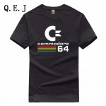 Q.E.J Summer Commodore 64 T Shirts C64 SID Amiga Retro 8-bit Ultra Cool Design Vinyl T-shirt Mens Clothing With Short Sleeve