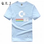 Q.E.J Summer Commodore 64 T Shirts C64 SID Amiga Retro 8-bit Ultra Cool Design Vinyl T-shirt Mens Clothing With Short Sleeve