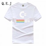 Q.E.J Summer Commodore 64 T Shirts C64 SID Amiga Retro 8-bit Ultra Cool Design Vinyl T-shirt Mens Clothing With Short Sleeve