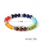 QIHE JEWELRY Multicolor 7 Chakra Healing Balance Beads Bracelet Yoga Life Energy Natural Stone Bracelet Women Men Casual Jewelry