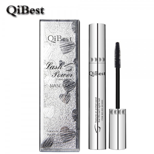 Qibest 3D Black Mascara Waterproof Lengthening Curling Eye Lashes Rimel Mascara Silicone Women Professional Makeup Bushy Mascara