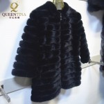 Quality Real Fur Coats Jacket with Zipper Real Natural Mink Fur Coat Women Genuine Mink Fur Coat Russian Winter Warm Jackets