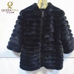 Quality Real Fur Coats Jacket with Zipper Real Natural Mink Fur Coat Women Genuine Mink Fur Coat Russian Winter Warm Jackets