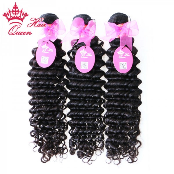 Queen Hair Products Brazilian Deep Wave Virgin Hair 100% Unprocessed Brazilian Deep Curly Virgin Hair Fast Shipping 3pcs/Lot