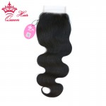 Queen Hair Products Brazilian Virgin Human Hair With Closure Body Wave Hair Bundles With Top Lace Closure Queen Hair Co., Ltd