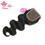 Queen Hair Products Brazilian Virgin Human Hair With Closure Body Wave Hair Bundles With Top Lace Closure Queen Hair Co., Ltd