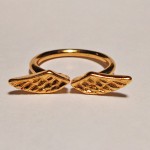 R163 Shiny Small Angel Wings Finger Rings For Women Fashion Jewelry Anillos Gold Silver Plated Anel Bijoux Ring HOT Selling